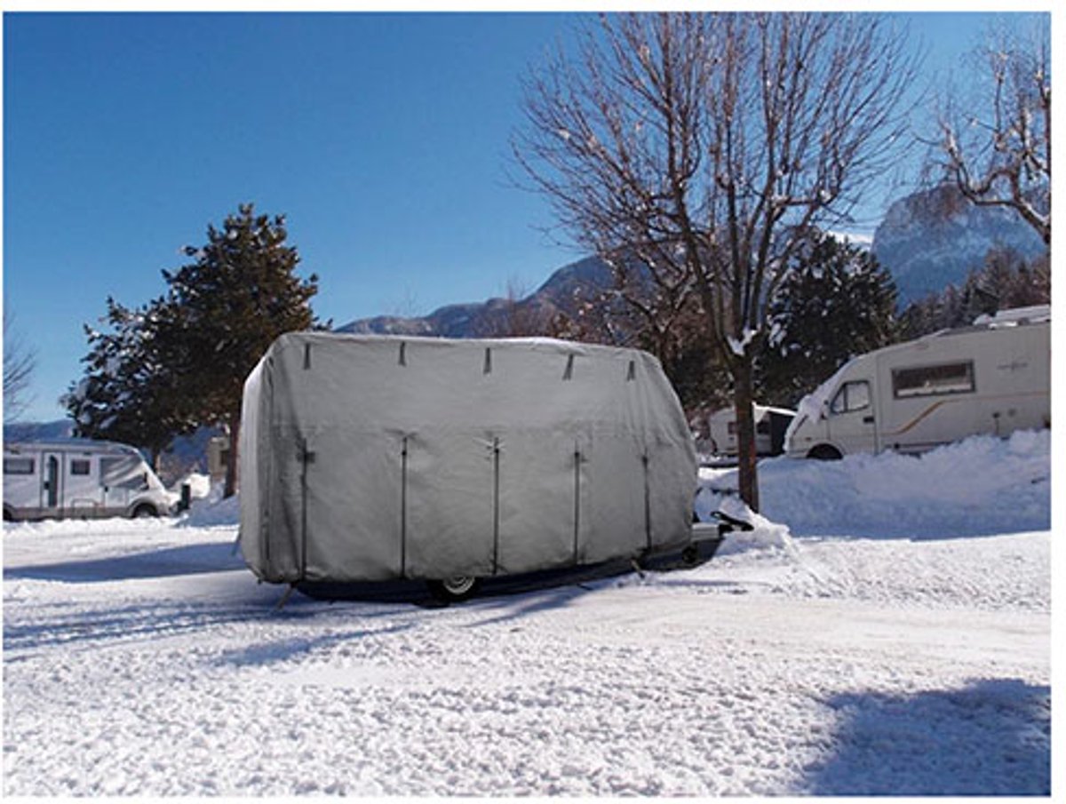 Brunner Caravanhoes 6M - Voor Caravans van 450-500 cm - 4-Lagen Ademend & Waterafstotend - UV-Bescherming - Wasbaar - Inclusief Opbergtas