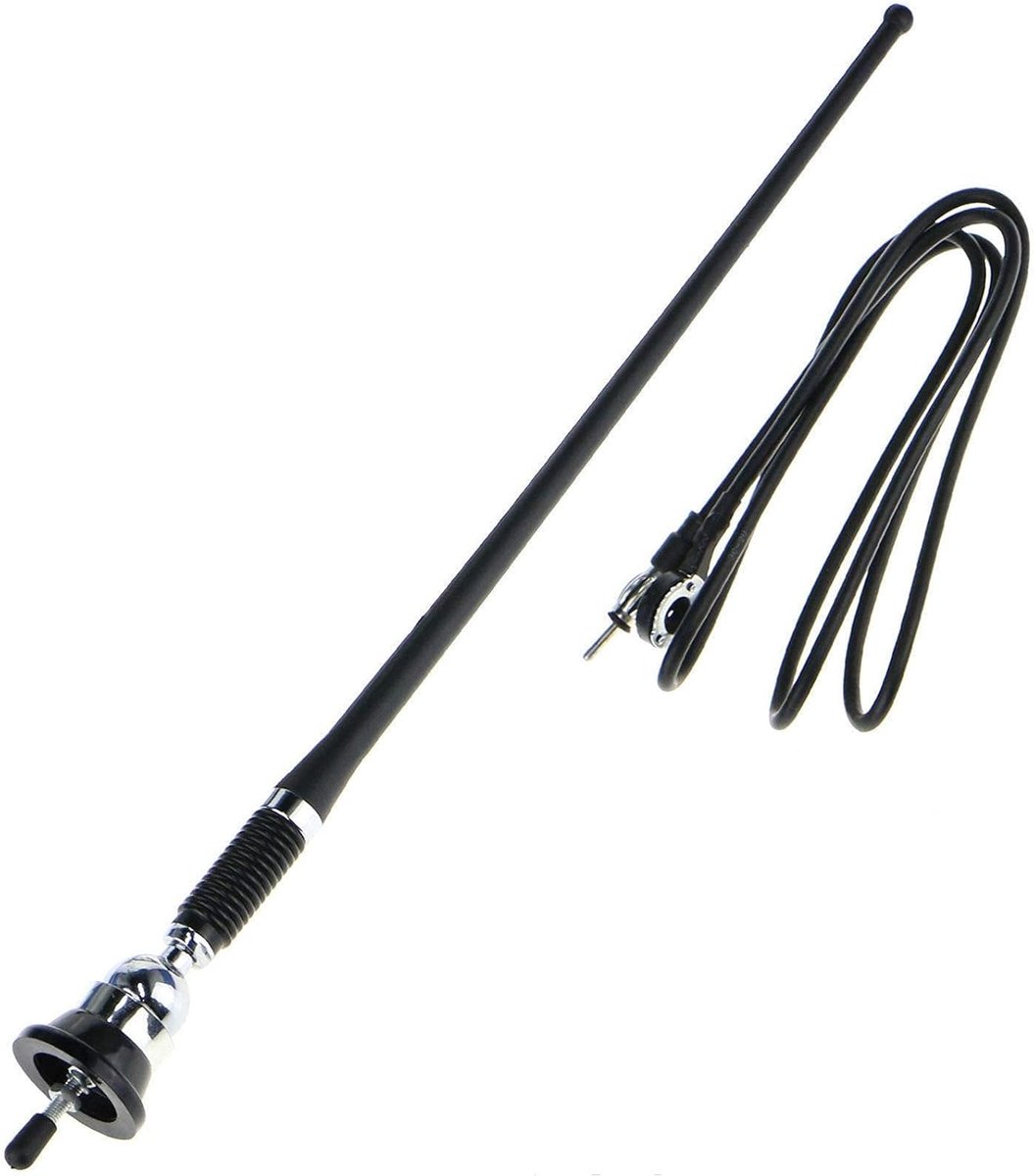 16-9 inch auto FM AM-radioantenne- flexibele mast FM AM-radioantenne- universele autoradio AM FM-spatbordmontage signaalantenne met antenneverlengkabel