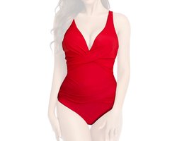 Somstyle Corrigerend Badpak - Maat L - Zwemkleding Dames - Badmode - Zwempak - Rood