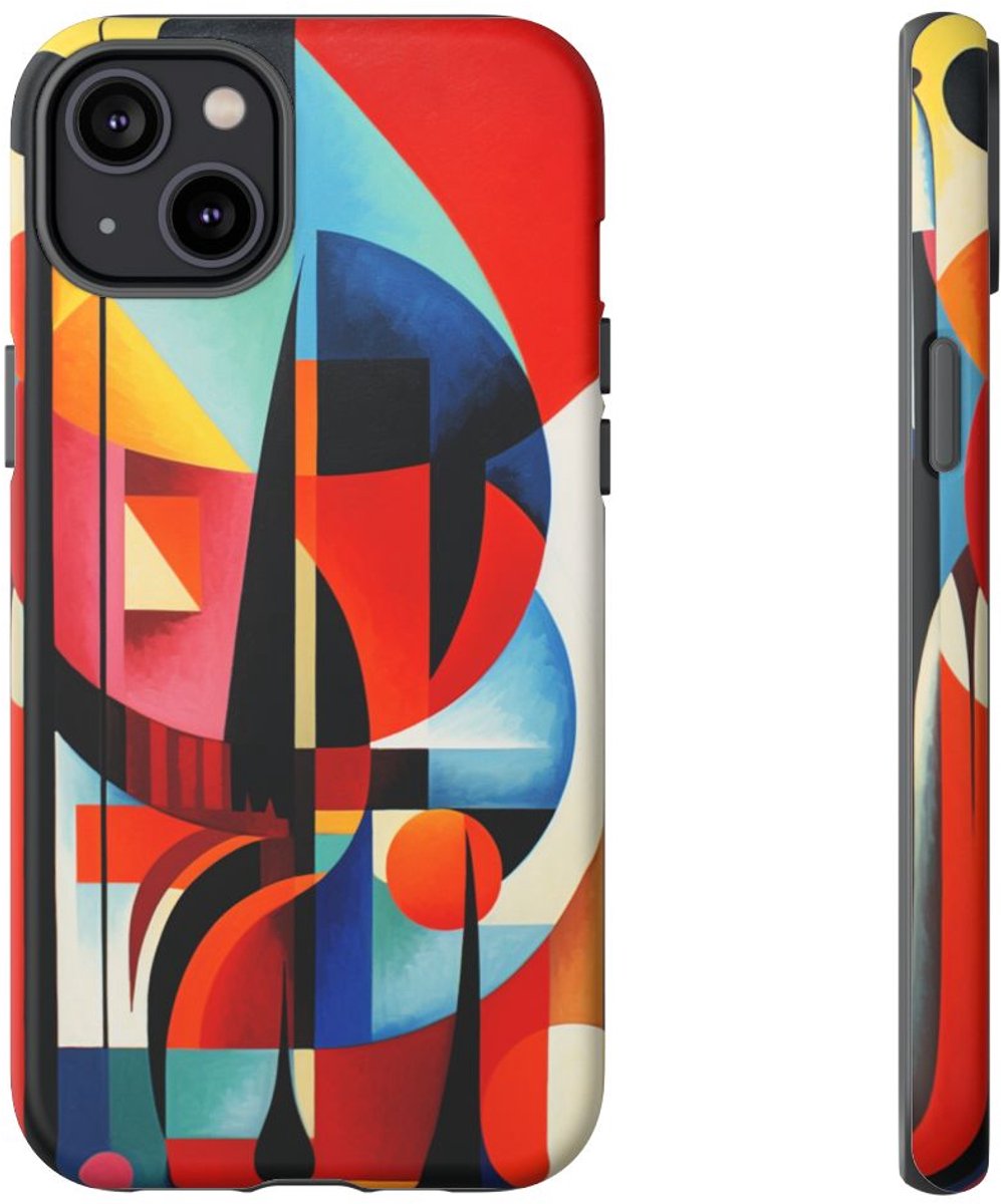 Abstracte Geometrische Compositie – Telefoonhoesje Geschikt voor iPhone 14 Plus