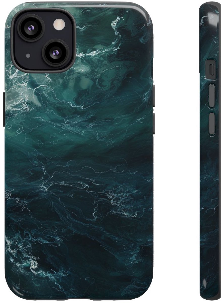 Donkere Waterdiepte Abstracte Kunst – Telefoonhoesje Geschikt voor iPhone 13