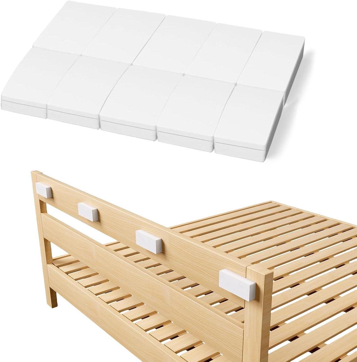 20 Stuks Eva Schuim Afstandhouders voor Muur - Zelfklevende Wandscherm Deurstopper Bed Accessoires - Wit