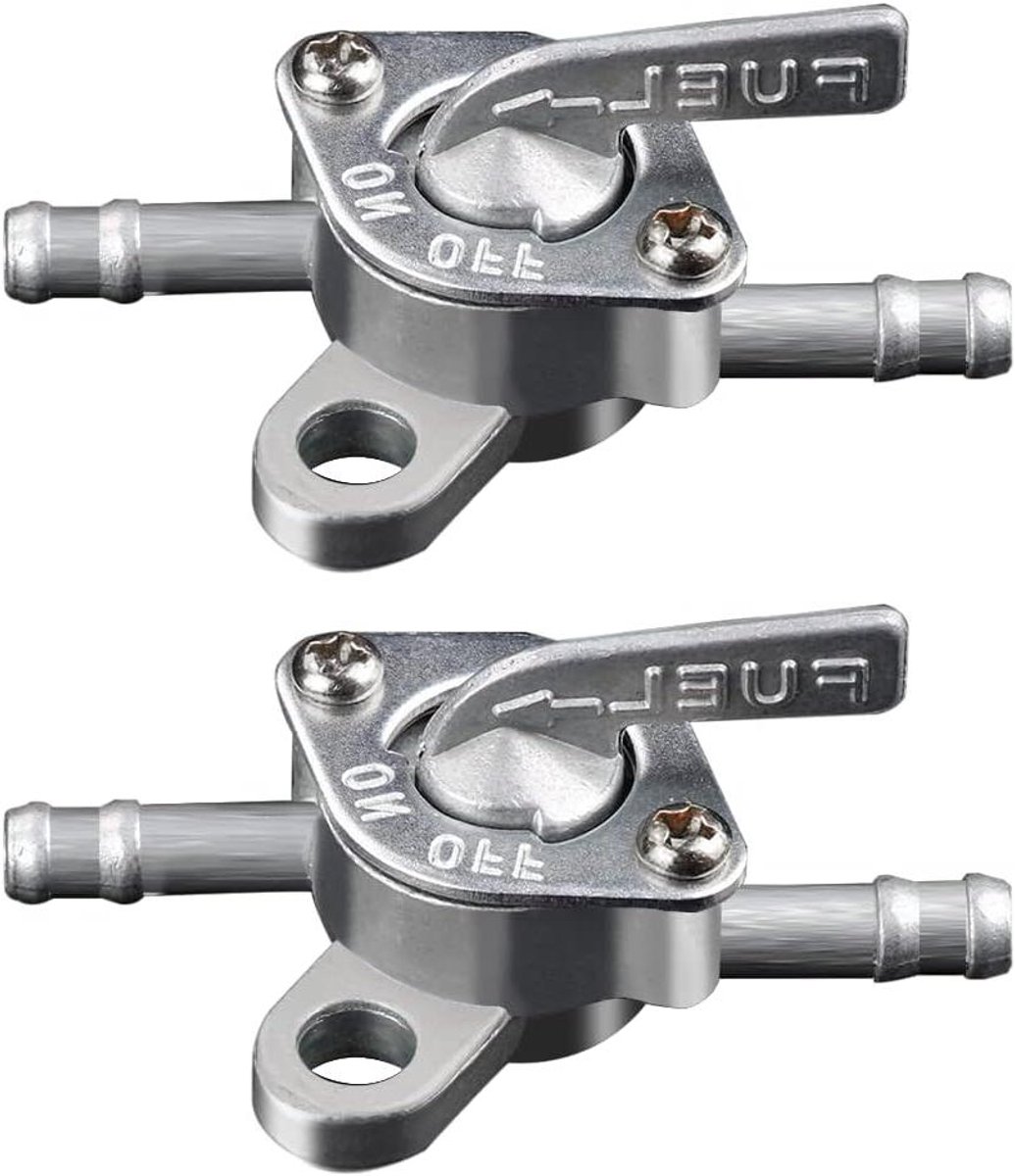 Allecto Plus - Brandstofkraan 2 stuks schakelaar benzine Quad sluitfunctie olietap 6mm inline benzinetap universeel voor 50cc 70cc 90cc 100cc 110cc Pit Quad Dirt Bike ATV