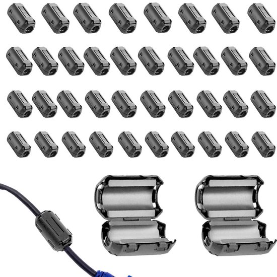 Ferrite ringen set - 40 stuks voor kabelbeheer - RFI EMI bescherming ...