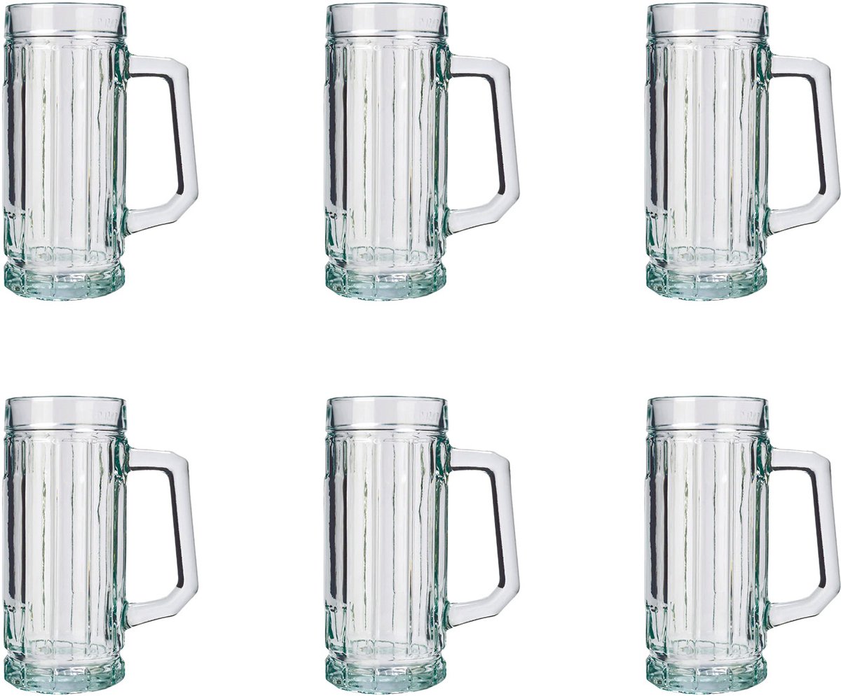 Bierglazen, Bierpullen met schild set van 6, Gambrinus - 0,3 liter