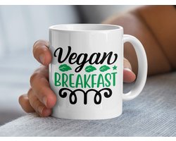 Vegan Ontbijt Mok, Plant-Based Levensstijl Cadeau, Gezond Veganistisch Ontbijt Idee, Veganisme Mok, Duurzame Keuze, Mok Cadeau Idee