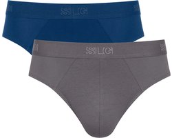 Sloggi SLG Base Brief C2P Heren Onderbroek - GRIJS BLAUW