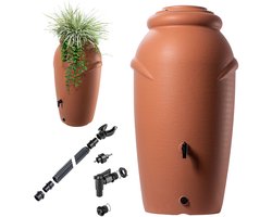 KADAX Regenton van kunststof, 210 l, regenwatertank met kraa