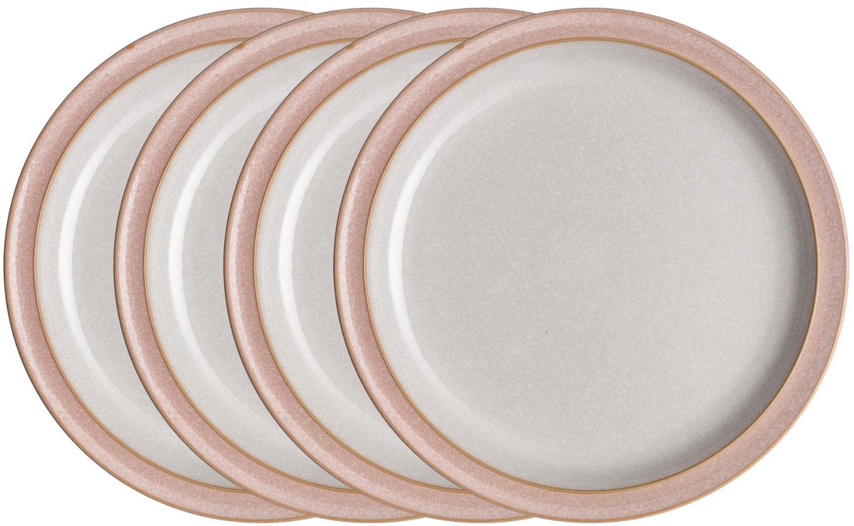 Denby 419048905 Bordenset, aardewerk, roze sorbetroze