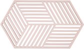 Zone Denmark Pannenonderzetter Hexagon – Onderzetters Pannen – Hittebestendig tot 250°C – Vaatwasserbestendig – Siliconen – 24 x 14 x 0,9 cm – Rose