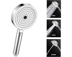 DERW MAX Douchekop - Regendouche - Wellness - 3 Sproeistanden - Hoge Druk - Betere Huid - Handdouche - Luxe Moderne Handdouche - Chroom+Wit