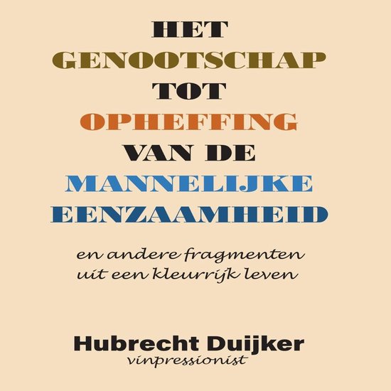 Het genootschap tot opheffing van de mannelijke eenzaamheid - cover