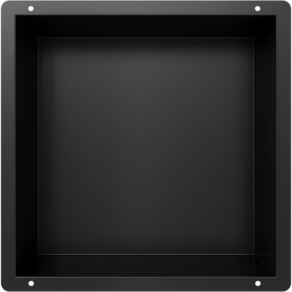 Ibenzoa® Roestvrijstalen Douchebak Randloos 30x30x10cm - Opslag Plank
