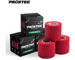 Prostec Sporttape voor Voetbal – Voetbaltape - Sokkentape – 3 Stuks – Rood