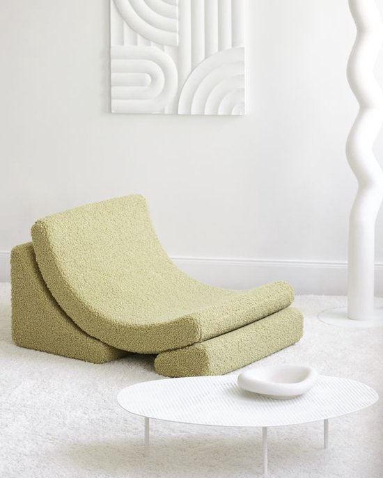 Wigiwama Teddy Moon Chair / Fauteuil - 80x65x55cm - Matcha van Wigiwama — afbeelding 5