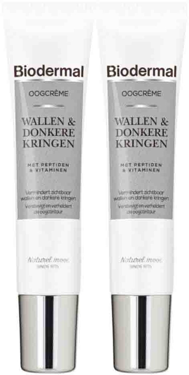 Biodermal Oogcrème Wallen & Donkere Kringen - 2 x 15 ml - Voordeelverpakking