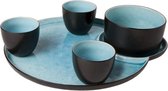 Cozy & Trendy Laguna Azzurro Snack & Tapas Dish - Faïence - 5 pièces