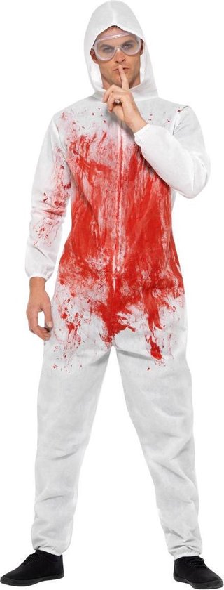 SMIFFYS - Bloederige serial killer outfit voor mannen - L - Volwassenen kostuums
