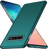 Ultra thin Samsung Galaxy S10 case - groen + glazen screen protector