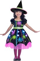 Amscan Kostuum Spider Witch Meisjes Zwart Mt 2-3 Jaar