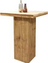 Wood4you - Bartafel Steigerhout met kolompoot 74x74 cm