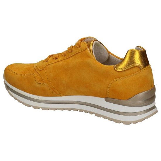 Gabor Vrouwen Sneakers - 46.528 suede - Geel - Maat 43 1/2 | bol.com