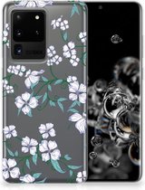 Back Cover Geschikt voor Samsung S20 Ultra TPU Siliconen Hoesje Blossom White