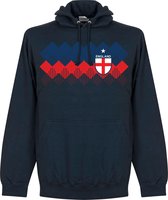 Engeland 2018 Pattern Hooded Sweater - Navy - XXL