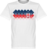 Engeland 2018 Pattern T-Shirt - Wit - XS