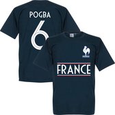 Frankrijk Pogba 6 Team T-Shirt - Navy - L