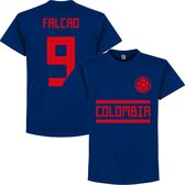 Colombia Falcao 9 Team T-Shirt - Navy Blauw - L