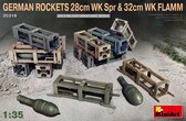 1:35 MiniArt 35316 German Rockets 28cm WK Spr & 32cm WK Flamm Plastic kit