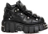 New Rock Lage schoenen -44 Shoes- M-106-S1 Zwart/Zilverkleurig