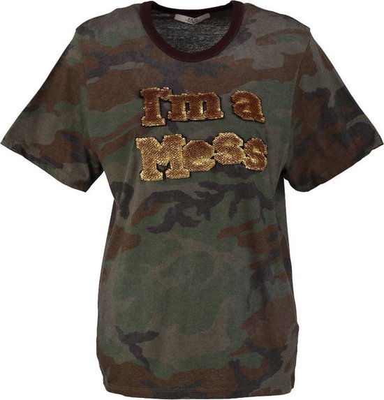 Bloedbad voorzien doneren Replay stevig zacht t-shirt army - dames - Maat XS | bol.com