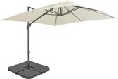 Parasol met draagbare voet zandkleurig