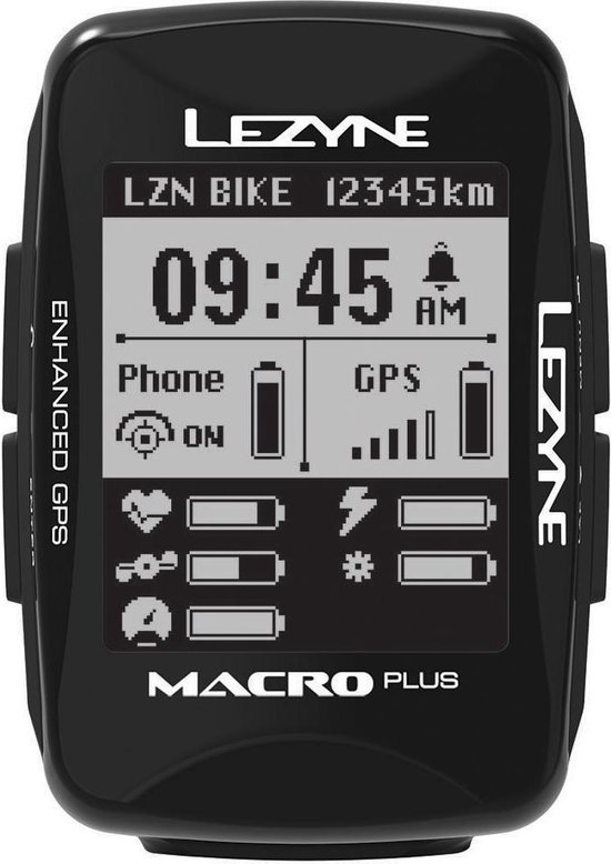 Lezyne Macro GPS Fietscomputer - Black/Zwart | bol.com