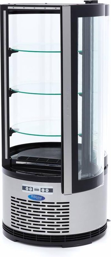 Maxima Gebaksvitrine 100 L 48 cm Rond Koelvitrine