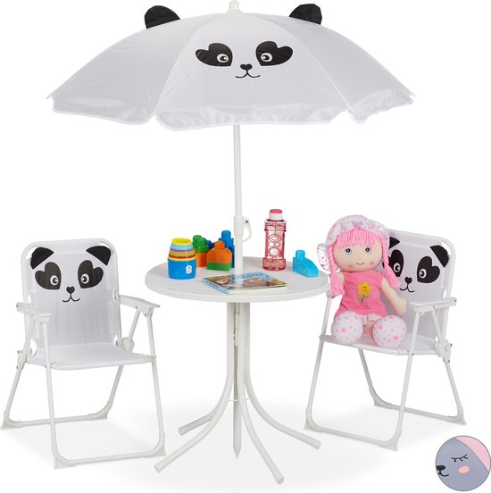 bol com relaxdays tuinset kinderen kindertuinstoel kindertafel parasol campingstoel