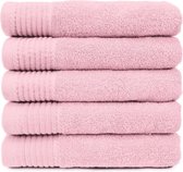 Handdoeken - 50x100cm - set van 5 - Licht Roze