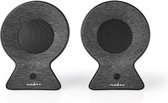 Nedis FSBS120AT Bluetooth®-speaker Met Geweven Stof Bekleed 2x 15 W Tot 4 Uur Speeltijd True Wireless Stereo (tws) Antraciet / Zwart