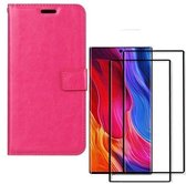 Samsung Galaxy Note 10 Plus Portemonnee hoesje roze met 2 stuks Glas Screen protector