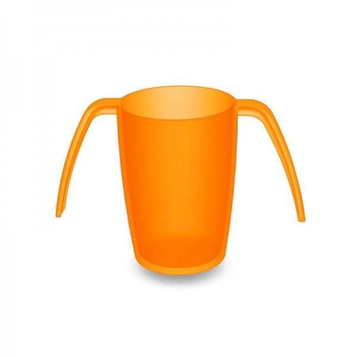 Beker met 2 handvatten 250 ml - oranje Beker met 2 handvatten 250 ml - oranje
