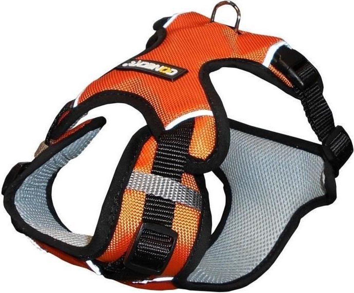 NUM'AXES Coneck'T Sportharnas - S: 58-70cm - Oranje - voor hond