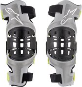Alpinestars Bionic-7 Silver Yellow Fluo Knee Brace Set L