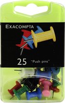 6x Doos met 25 prikbordspelden Push Pins - punthoogte 7mm - 10mm diameter, Geassorteerd
