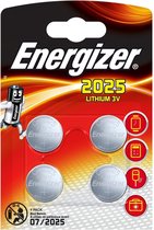 Energizer Batterij Knoopcel Lithium 3v Cr2025 4 Stuks