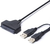 Dubbele USB 2.0 naar SATA harde schijf adapterkabel voor 2,5 inch SATA HDD / SSD