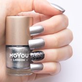 MoYou London Stempel Nagellak - Stamping Nail Polish 9ml. - Silver Dust