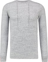 Purewhite -  Heren Slim Fit    Trui  - Grijs - Maat S