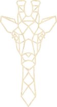 Giraffe Geometrisch Hout 120 x 64 cm - Licht Hout - Wanddecoratie